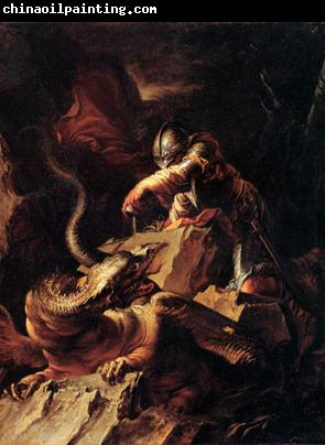 Salvator Rosa Jason Charming the Dragon