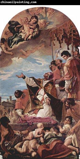 Sebastiano Ricci Furbitte Papst Gregor des Groben  bei Maria