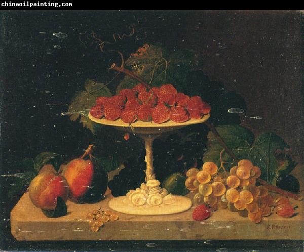 Severin Roesen Still life with Strawberries