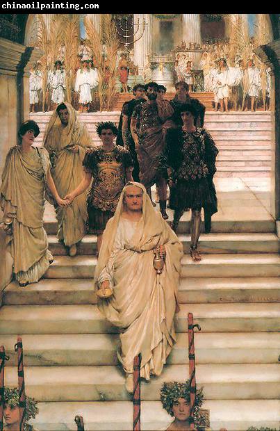 Sir Lawrence Alma-Tadema,OM.RA,RWS The Triumph of Titus by Lawrence Alma-Tadema