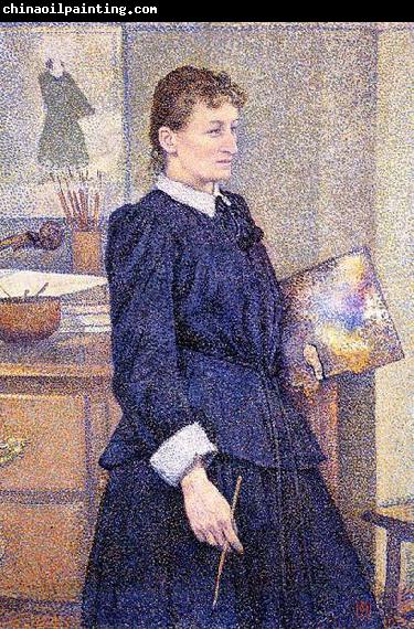 Theo Van Rysselberghe Anna Boch in her Atelier