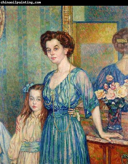 Theo Van Rysselberghe Madame Von Bodenhausen avec son enfant Luli ,