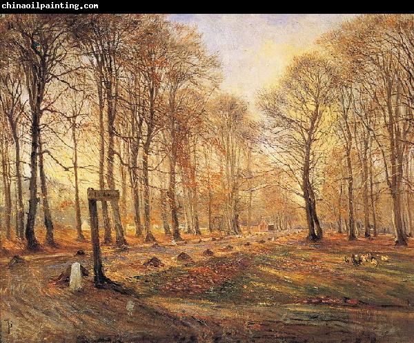 Theodor Esbern Philipsen A Late Autumn Day in Dyrehaven, Sunshine