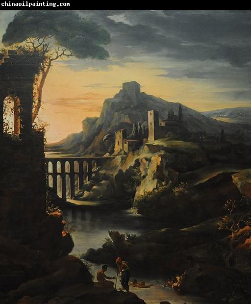 Theodore   Gericault Landscape with an Aquaduct