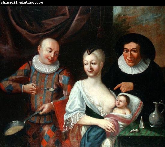 VIVARINI, family of painters Mother and child with Harlequin