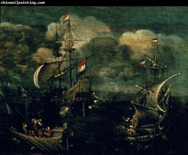 VROOM, Hendrick Cornelisz. Ship battle