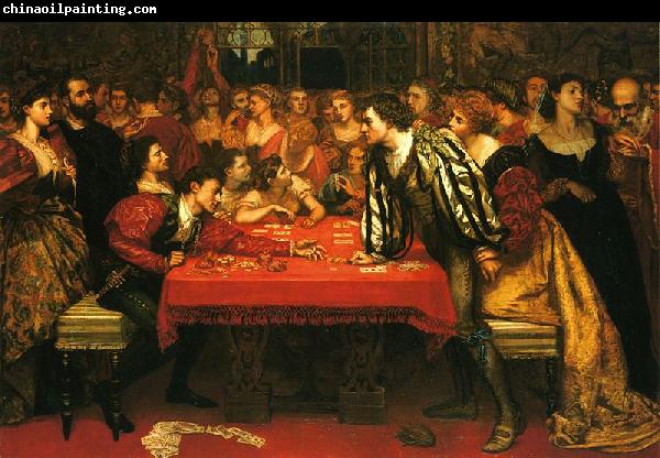 Valentine Cameron Prinsep Prints A Venetian Gaming-House in the Sixteenth Century