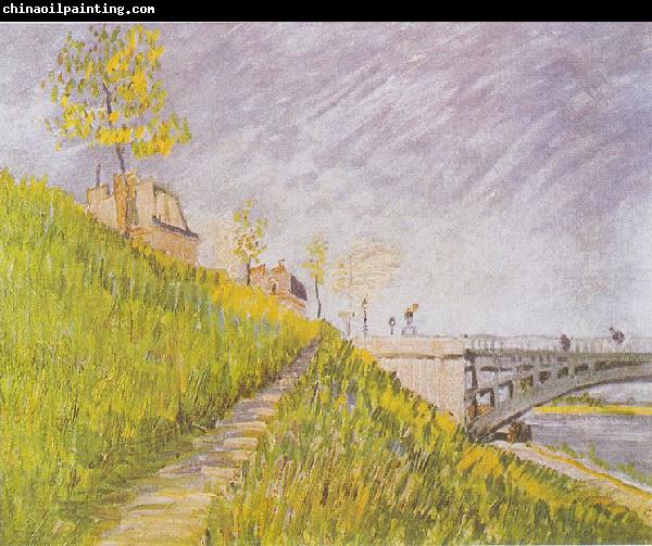 Vincent Van Gogh Seine-shore at the Pont de Clichy