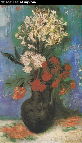 Vincent Van Gogh Vase of carnations and other flowers