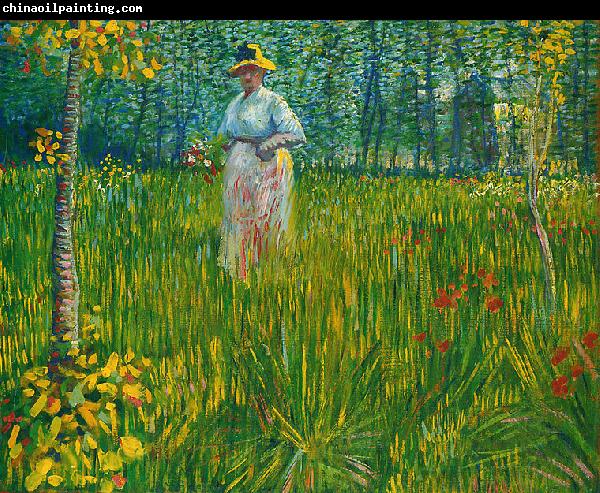 Vincent Van Gogh Femme dans un jardin