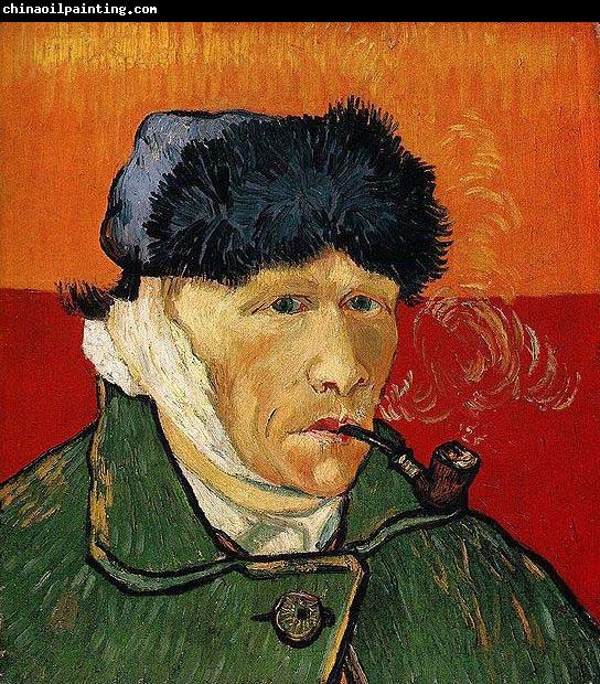 Vincent Van Gogh Self Portrait with Bandaged Ear and Pipe