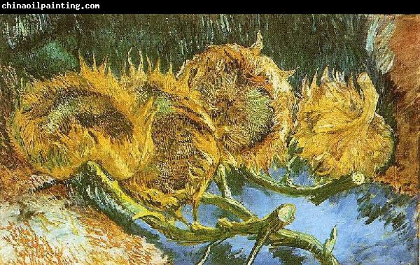 Vincent Van Gogh Four Cut Sunflowers