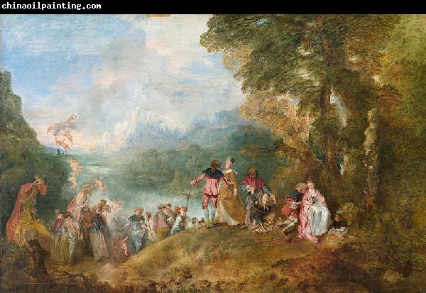 WATTEAU, Antoine The Embarkation for Cythera