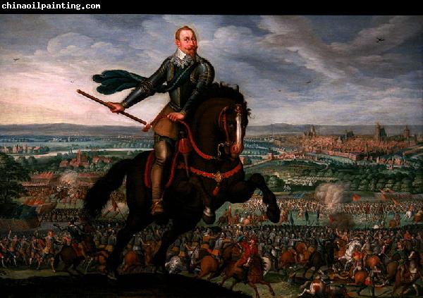 Walter Withers Gustavus Adolphus of Sweden at the Battle of Breitenfeld