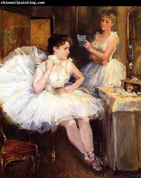 Willard Leroy Metcalf The Ballet Dancers aka The Dressing Room