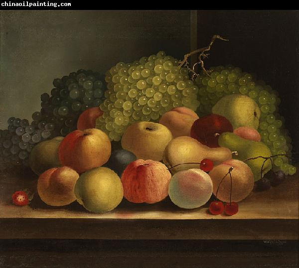 William Buelow Gould Still life, fruit oil on canvas painting by Van Diemonian (Tasmanian) artist and convict William Buelow Gould