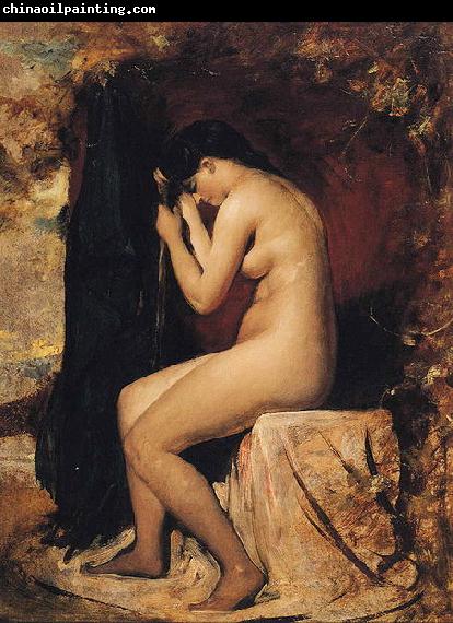 William Etty Seated Female Nude