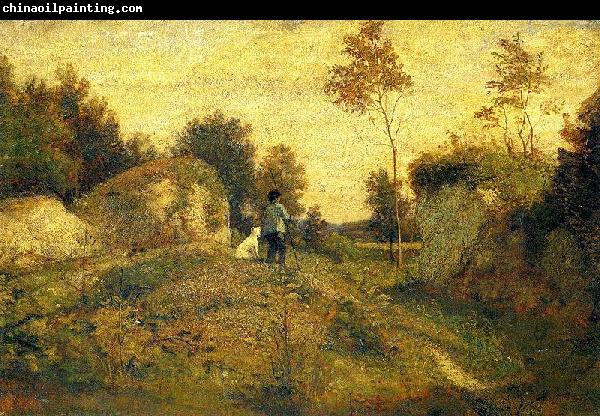 William Morris Hunt A landscape painting simply entitled Landscape