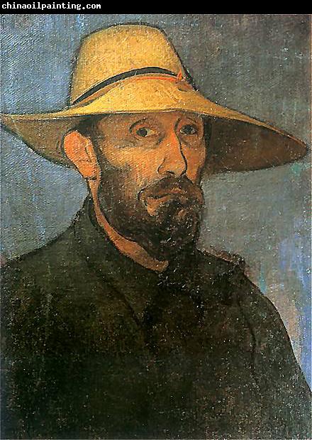Wladyslaw slewinski Self-portrait in straw hat