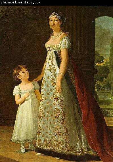 elisabeth vigee-lebrun Portrait of Caroline Murat with her daughter, Letizia