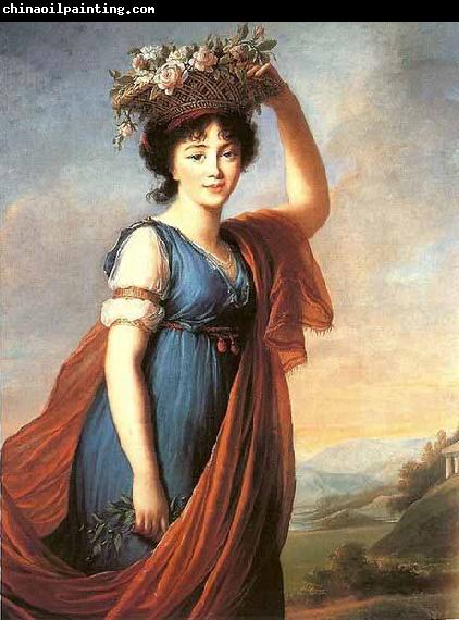 elisabeth vigee-lebrun Princess Eudocia Ivanovna Galitzine as Flora 1799