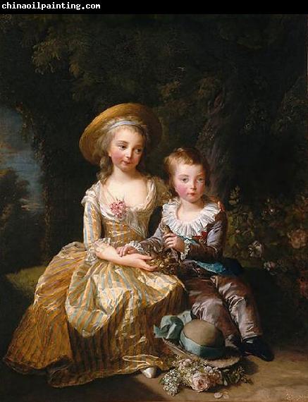 elisabeth vigee-lebrun Portrait of Madame Royale and Louis Joseph, Dauphin of France