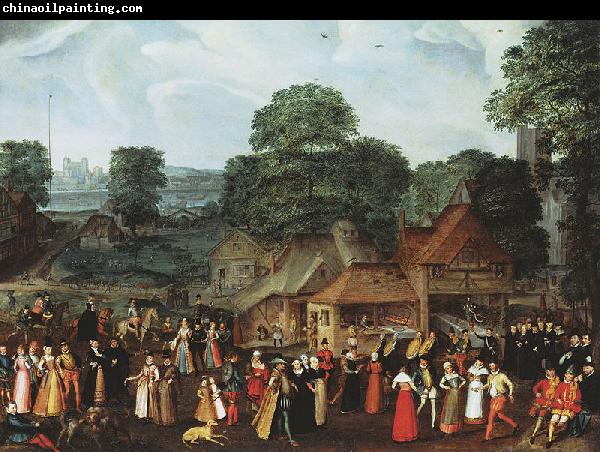 joris Hoefnagel A Fete at Bermondsey or A Marriage Feast at Bermondsey