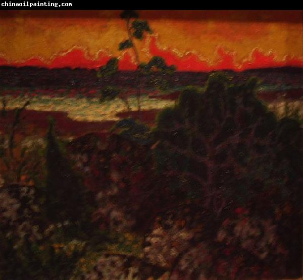 konrad magi Landscape with red cloud