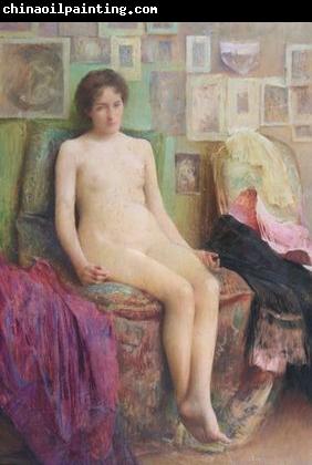 marie kroyer Henri Royer Nu dans l'atelier