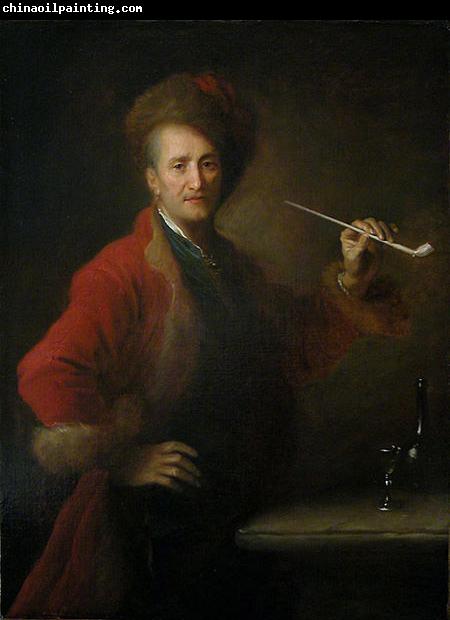 unknow artist Portrait d'homme en costume polonais, une pipe a la main.