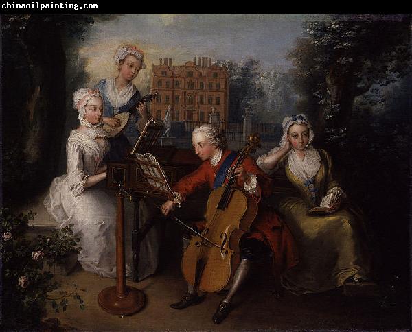 unknow artist Frederick, Prince of Wales, and his sisters