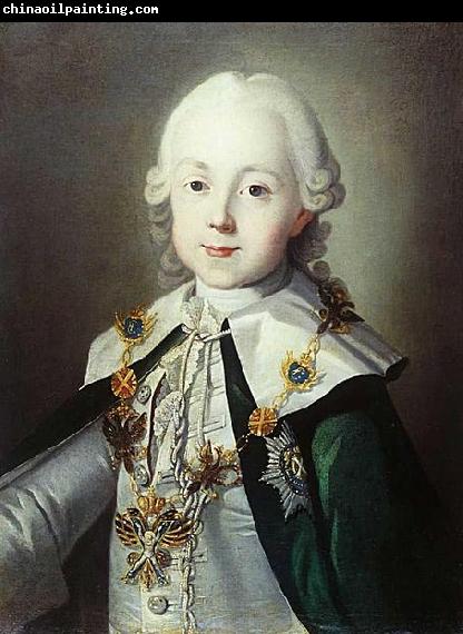 unknow artist Portrait of Paul of Russia dressed as Chevalier of the Order of St. Andrew