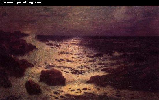 unknow artist Moonlight on the Sea and the Rocks