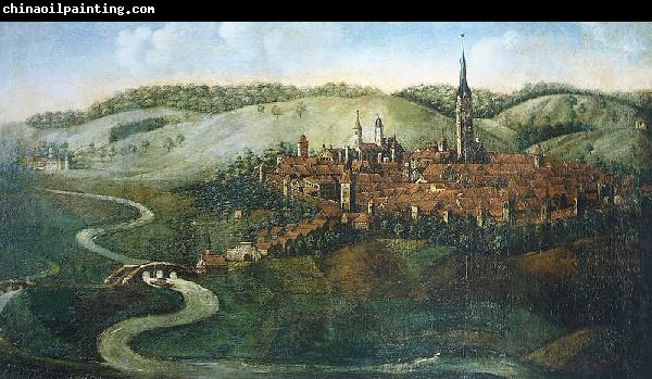 unknow artist oil-painting of Hersfeld, painted from Conrad Schnuphaseim in