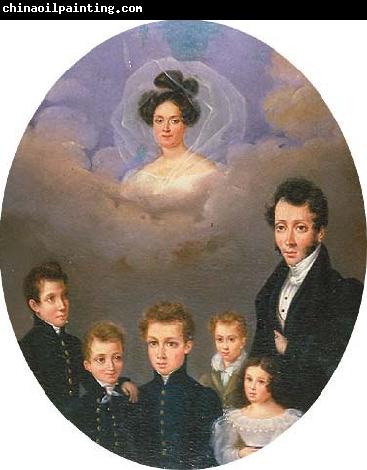 unknow artist Creole Family Mourning Portrait, New Orleans