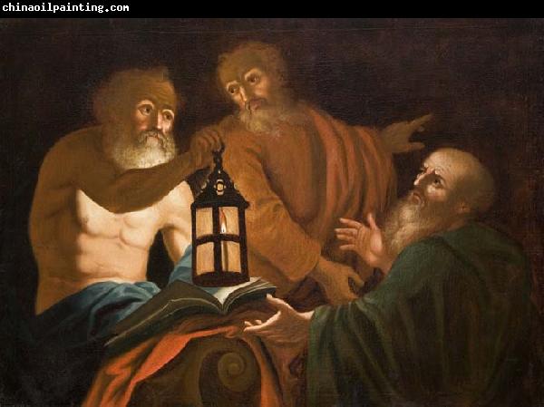 unknow artist Diogenes. Unsigned painting,