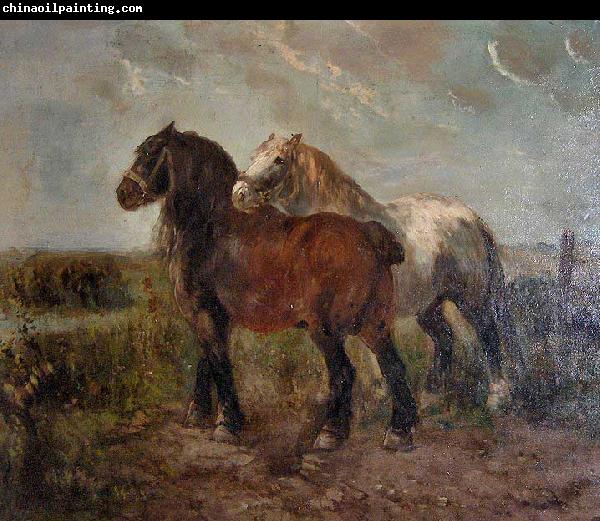 unknow artist Brabant draught horses