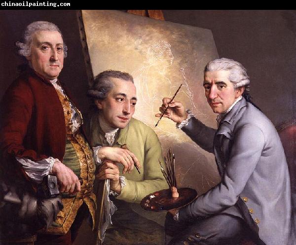 unknow artist Portrait of Agostino Carlini; Francesco Bartolozzi; Giovanni Battista Cipriani