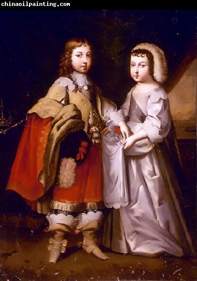 unknow artist Portrait of Louis XIV and his brother