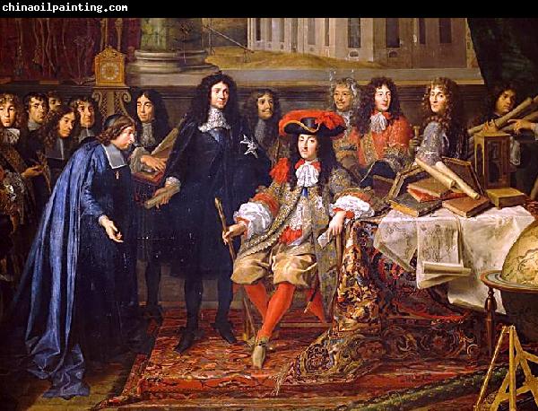 unknow artist Colbert Presenting the Members of the Royal Academy of Sciences to Louis XIV in 1667