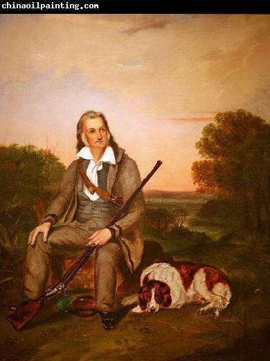 unknow artist Oil on canvas portrait of John James Audubon