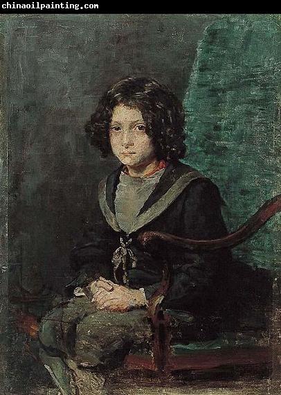 unknow artist Portrait of a Boy in Navy dress