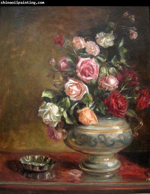 unknow artist Fanny Inama von Sternegg, Stillleben mit Rosen