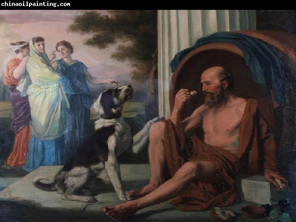 unknow artist Oil painting of Diogenes by Pugons