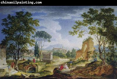 unknow artist Idyllic Roman Landscape