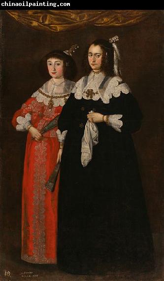 unknow artist Portrait of Catherine Potocka and Maria Lupu (daughter of Vasile Lupu), two wives of Janusz Radziwill