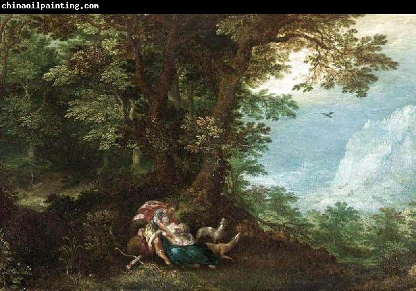 unknow artist Extensive Wooded Landscape with Cephalus and Procris