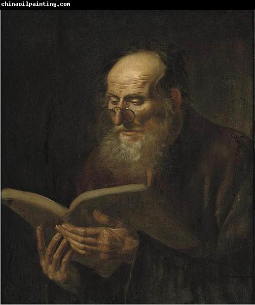 unknow artist Bearded man reading