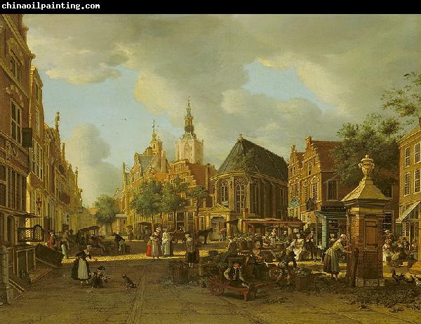 unknow artist The Groenmarkt as seen towards the Westeinde