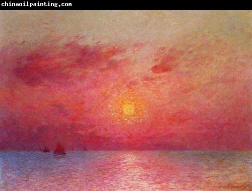 unknow artist Sailboats at Sea, Evening